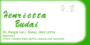 henrietta budai business card